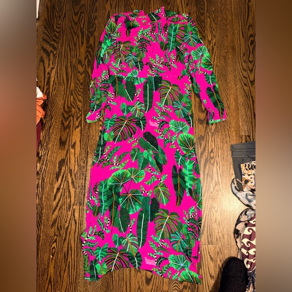 Farm Rio Red Dream Garden Long Sleeve Maxi Dress XL - Picture 2 of 6